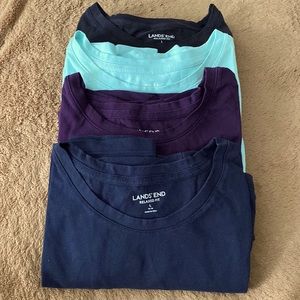 Lands’ End Collection of Relaxed Fit Tee Shirts Size L